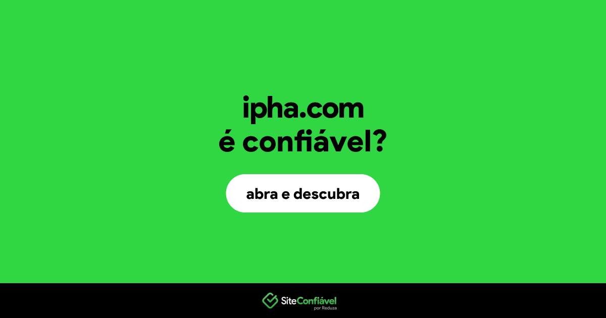 O site ipha.com é confiável?