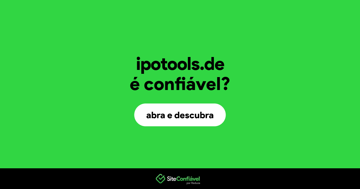 O site ipotools.de é confiável?