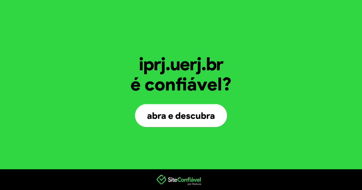 O site iprj.uerj.br é confiável?
