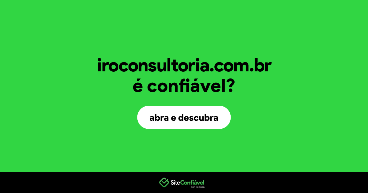 O site iroconsultoria.com.br é confiável?