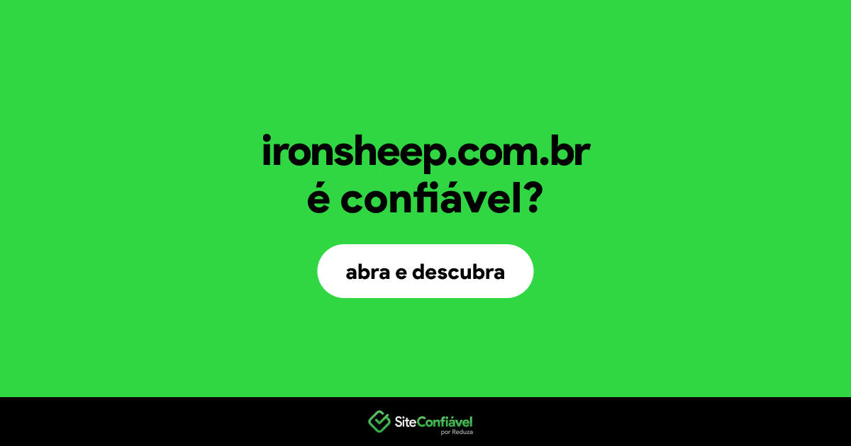 O site ironsheep.com.br é confiável?
