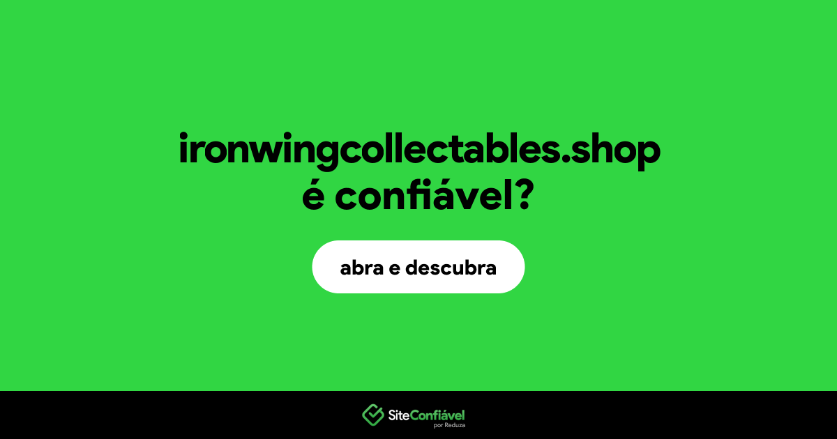 O site ironwingcollectables.shop é confiável?
