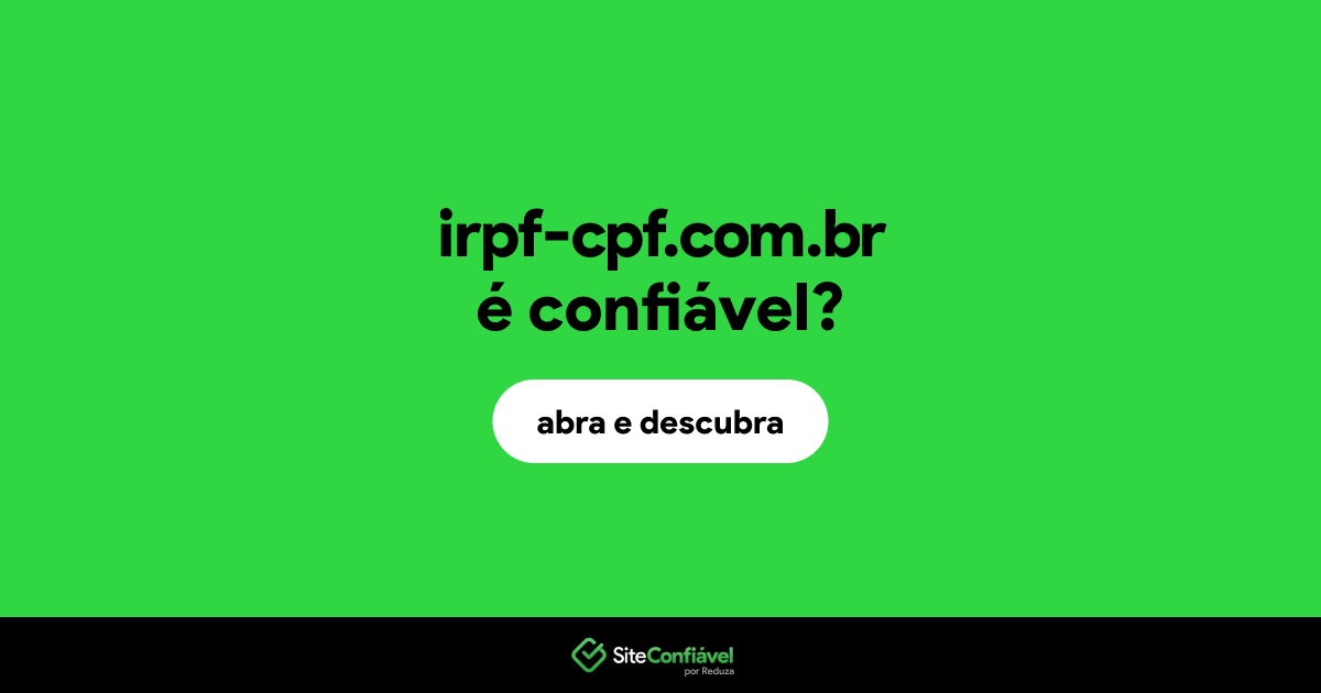 O site irpf-cpf.com.br é confiável?