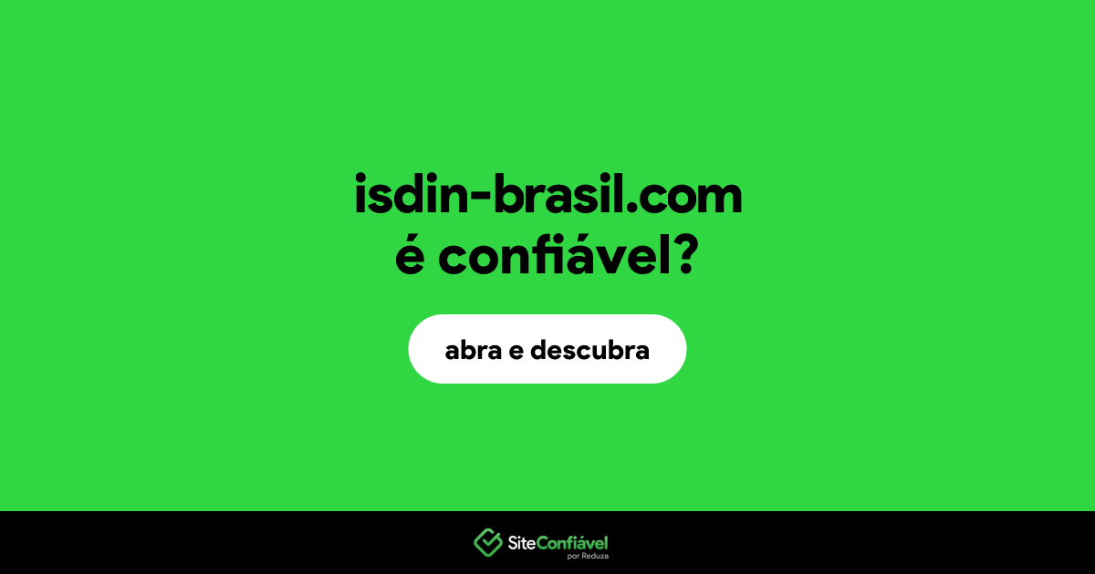 O site isdin-brasil.com é confiável?