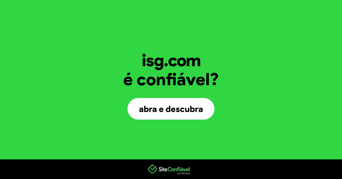 O site isg.com é confiável?