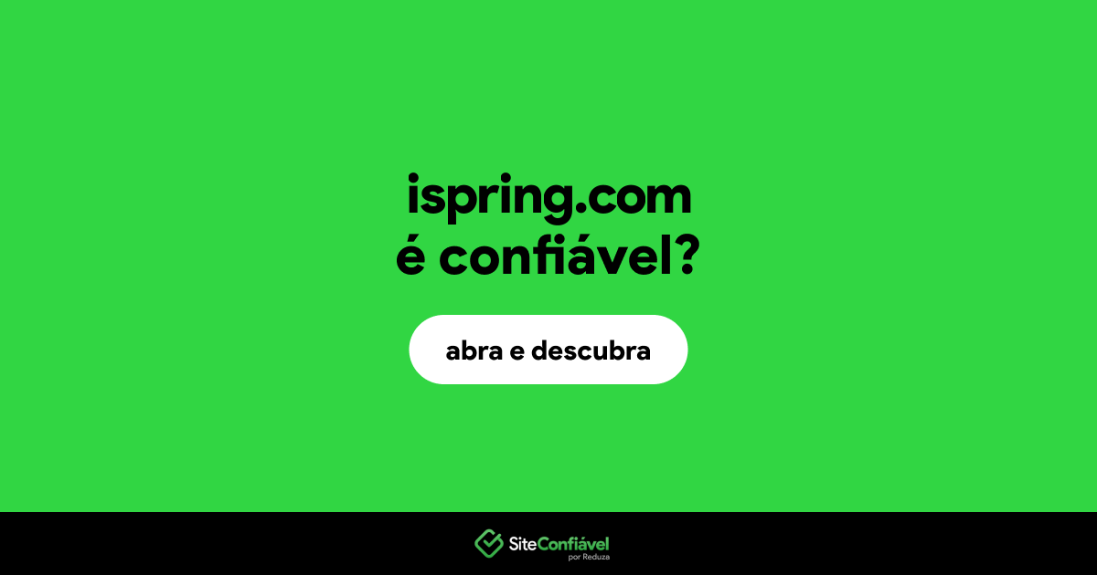O site ispring.com é confiável?