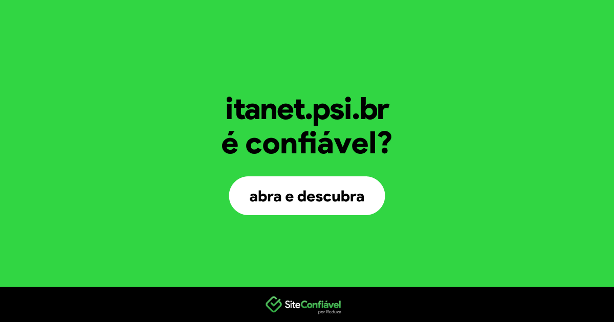 O site itanet.psi.br é confiável?