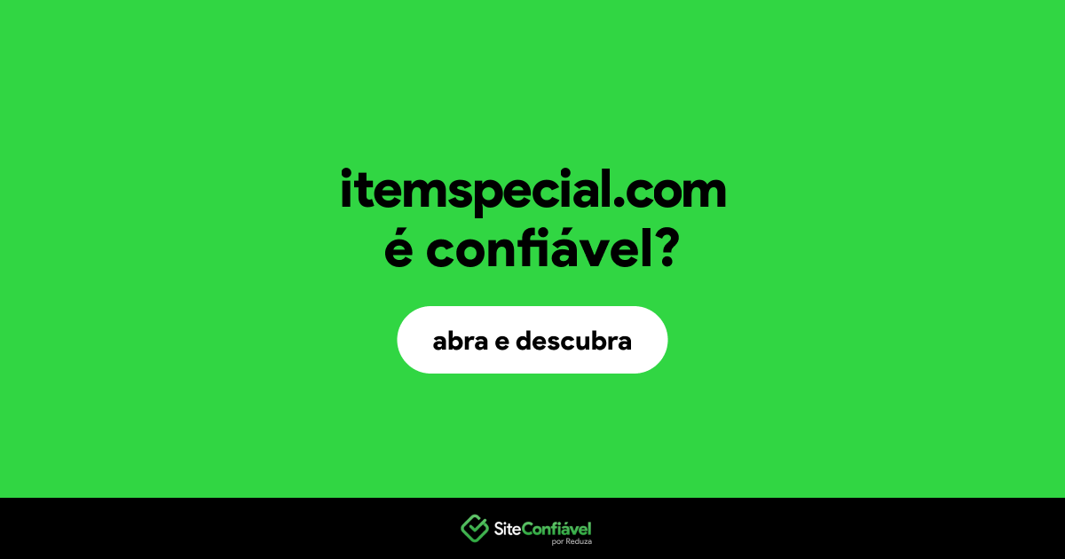 O site itemspecial.com é confiável?