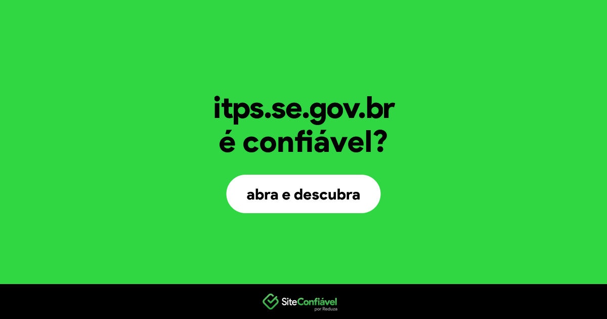 O site itps.se.gov.br é confiável?