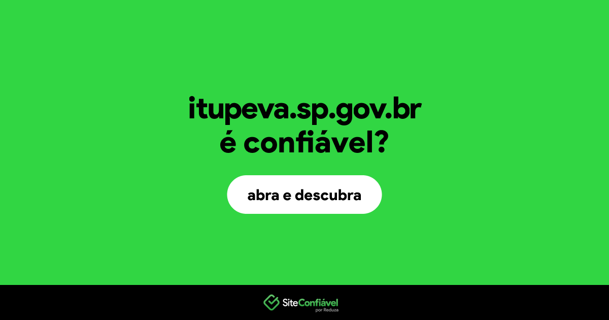 O site itupeva.sp.gov.br é confiável?