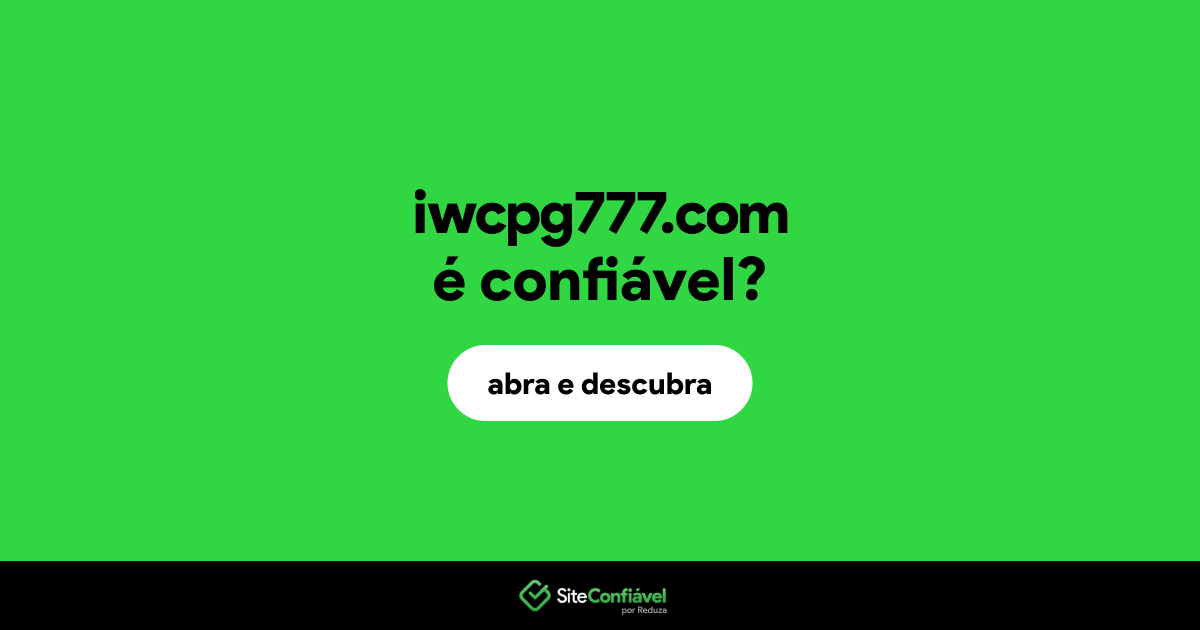 O site iwcpg777.com é confiável?