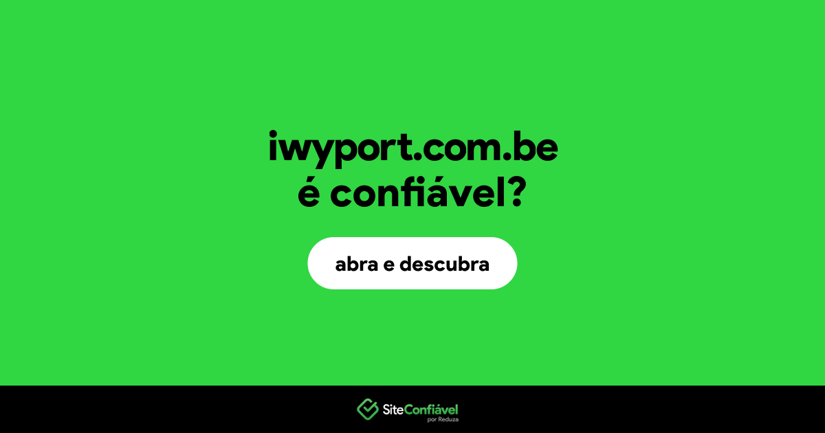 O site iwyport.com.be é confiável?
