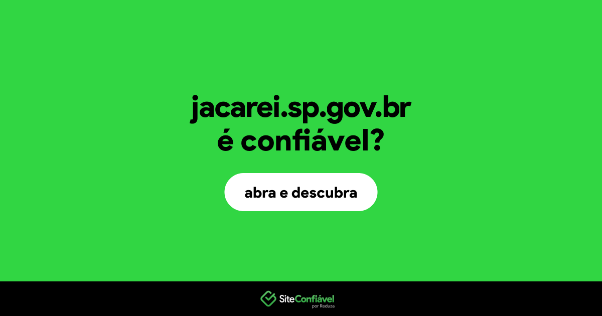 O site jacarei.sp.gov.br é confiável?