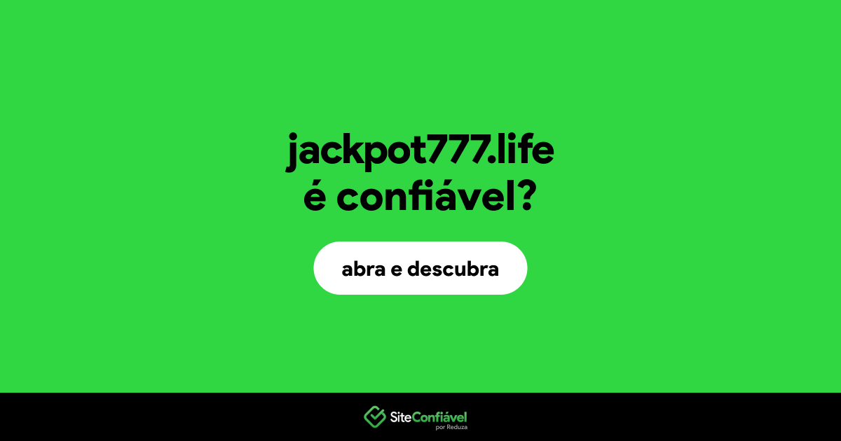 O site jackpot777.life é confiável?
