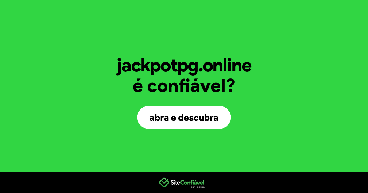 O site jackpotpg.online é confiável?
