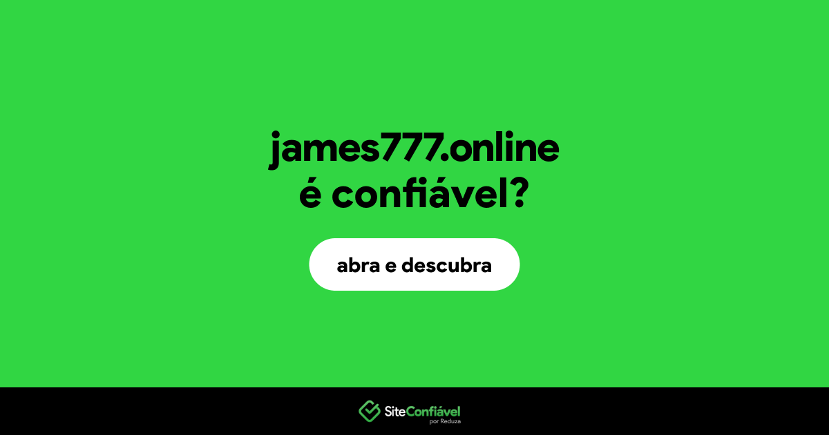 O site james777.online é confiável?