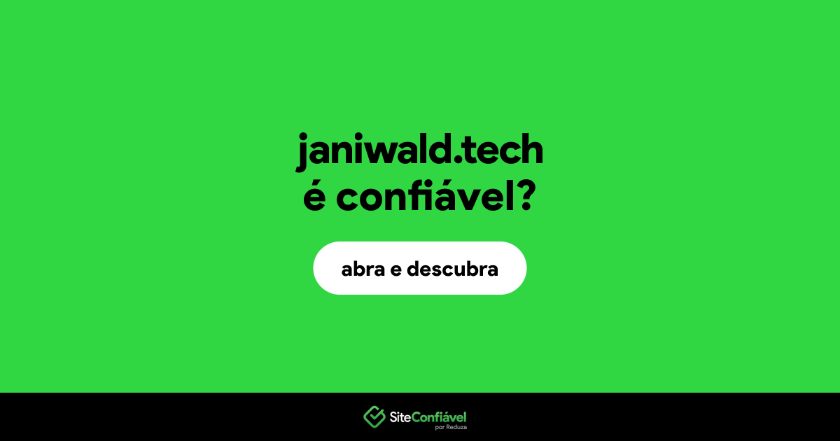 O site janiwald.tech é confiável?