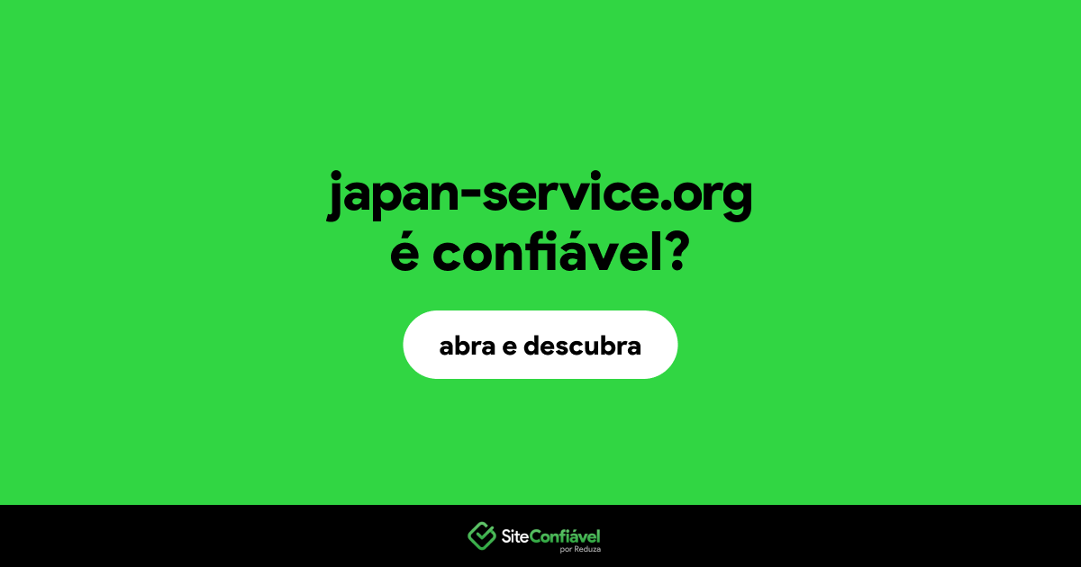 O site japan-service.org é confiável?
