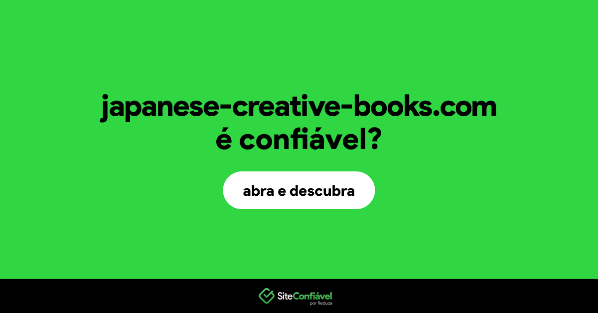 O site japanese-creative-books.com é confiável?