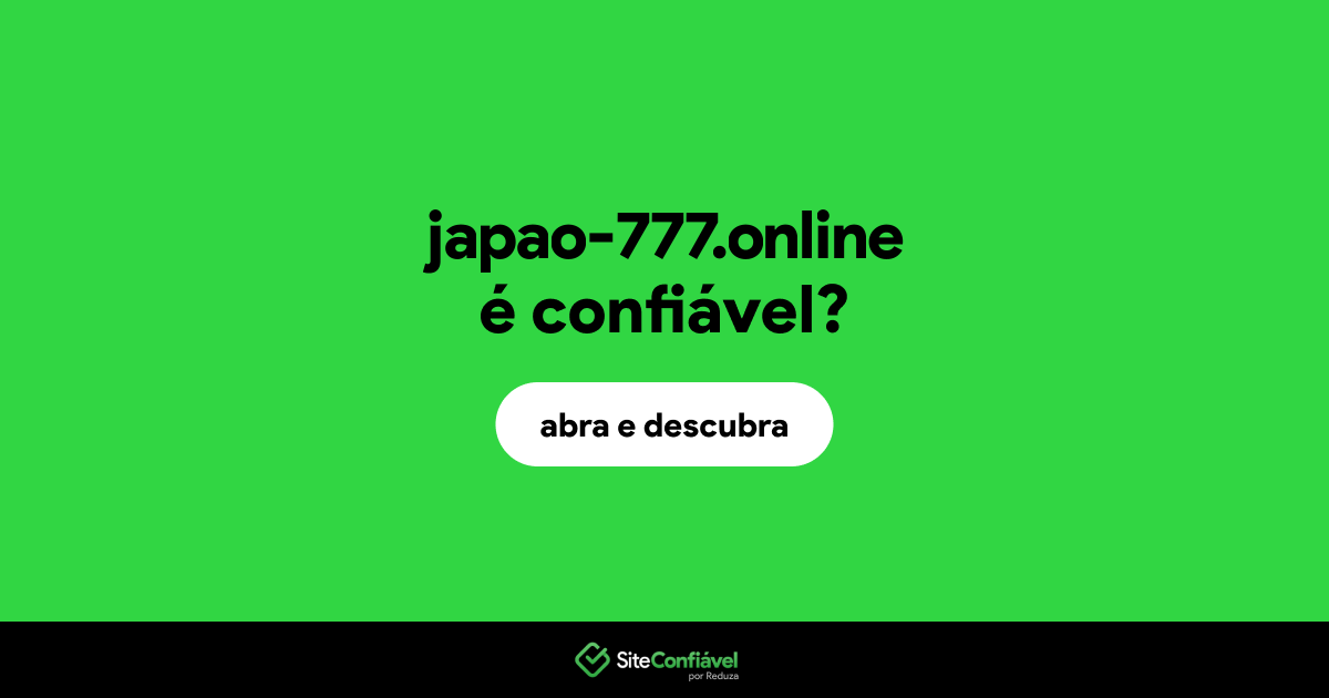 O site japao-777.online é confiável?