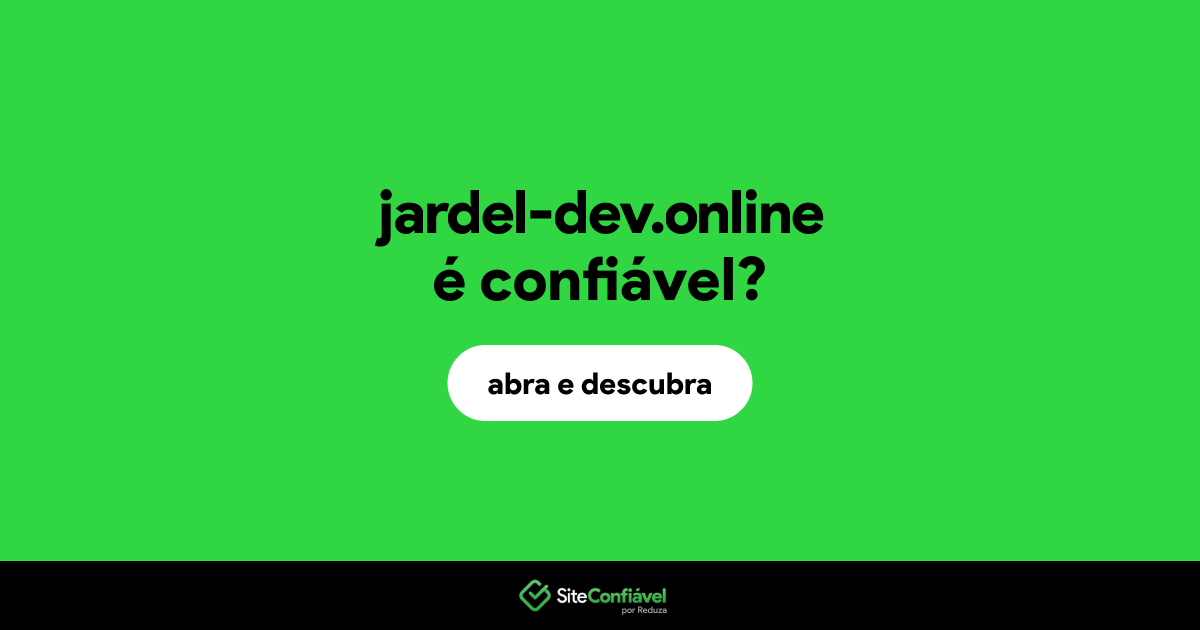 O site jardel-dev.online é confiável?