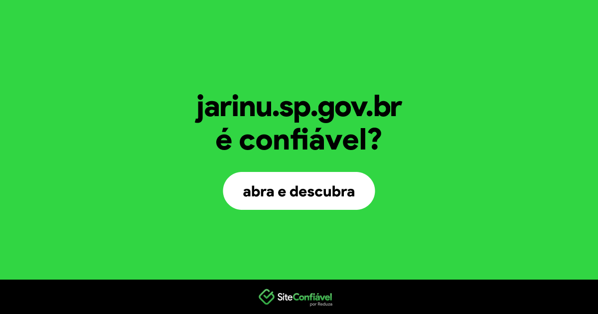 O site jarinu.sp.gov.br é confiável?