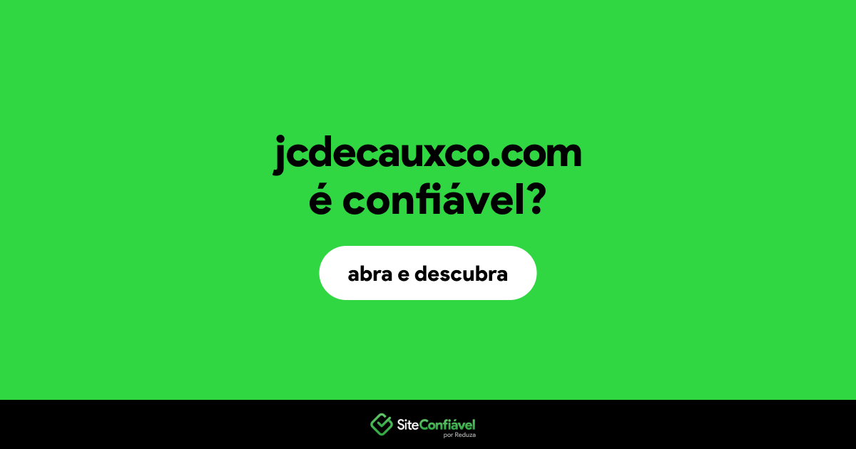 O site jcdecauxco.com é confiável?