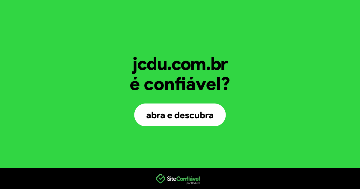 O site jcdu.com.br é confiável?