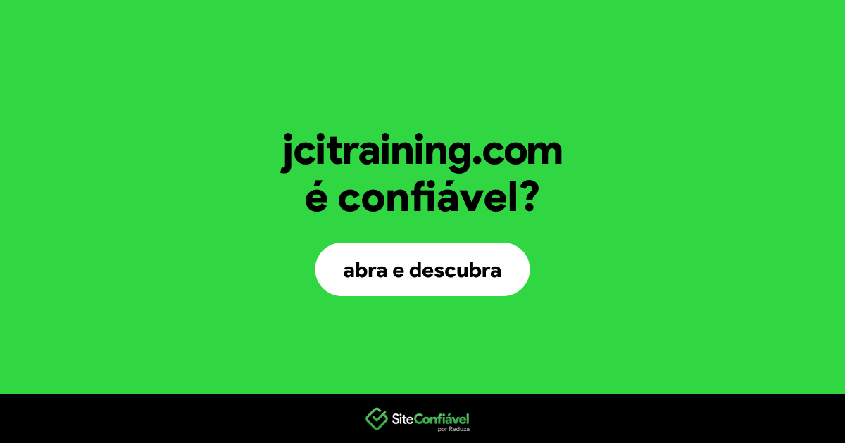 O site jcitraining.com é confiável?