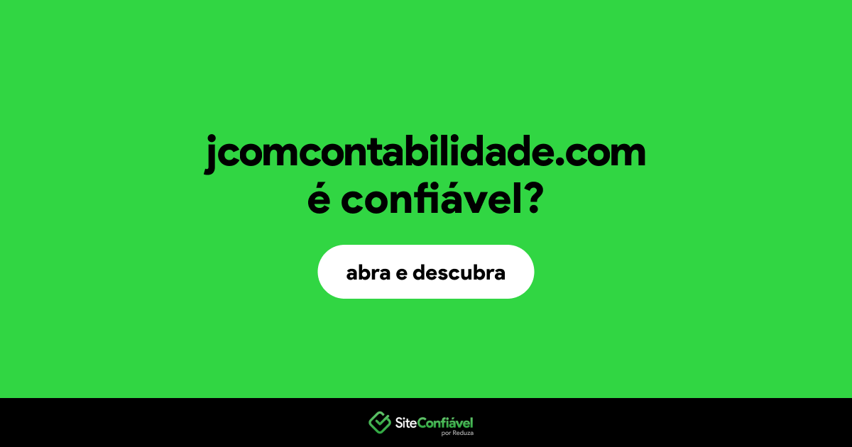 O site jcomcontabilidade.com é confiável?