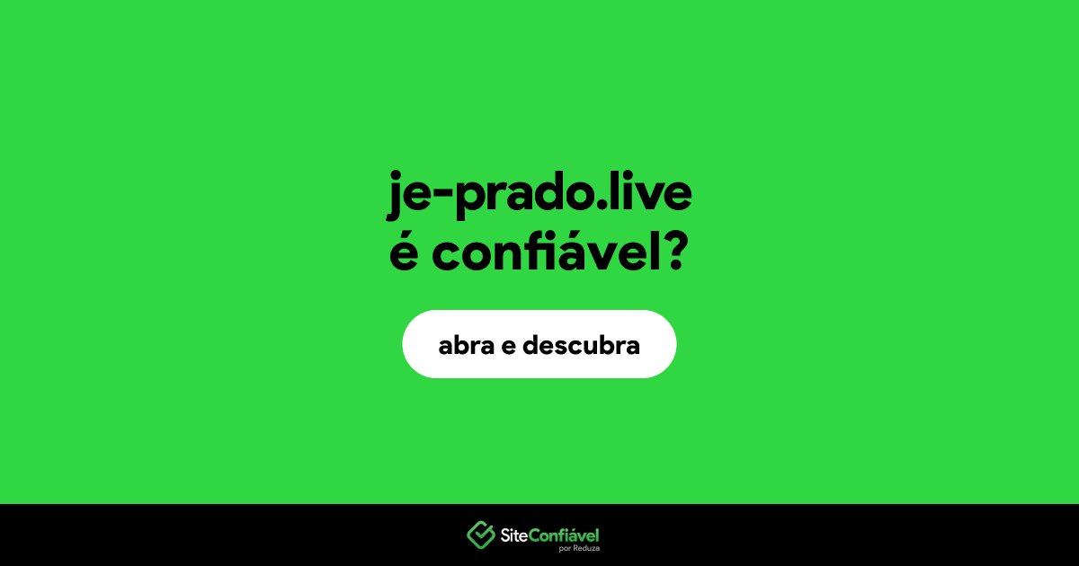 O site je-prado.live é confiável?