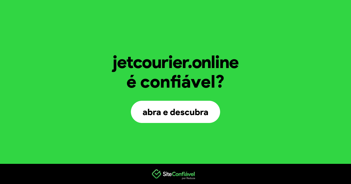O site jetcourier.online é confiável?