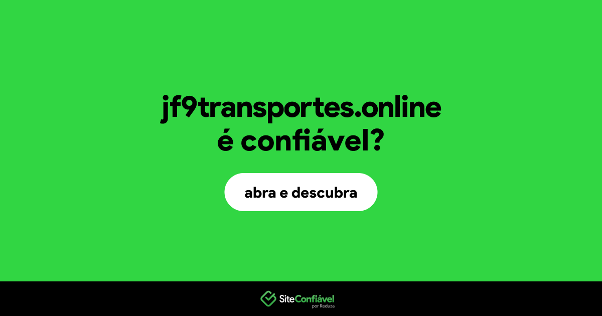 O site jf9transportes.online é confiável?