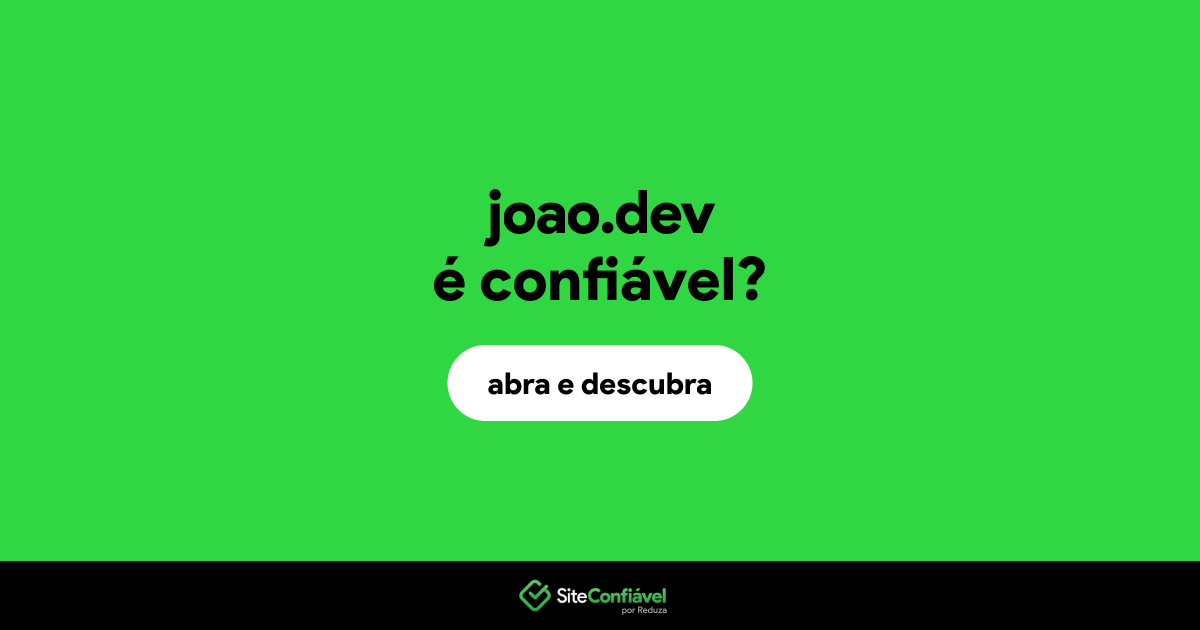 O site joao.dev é confiável?