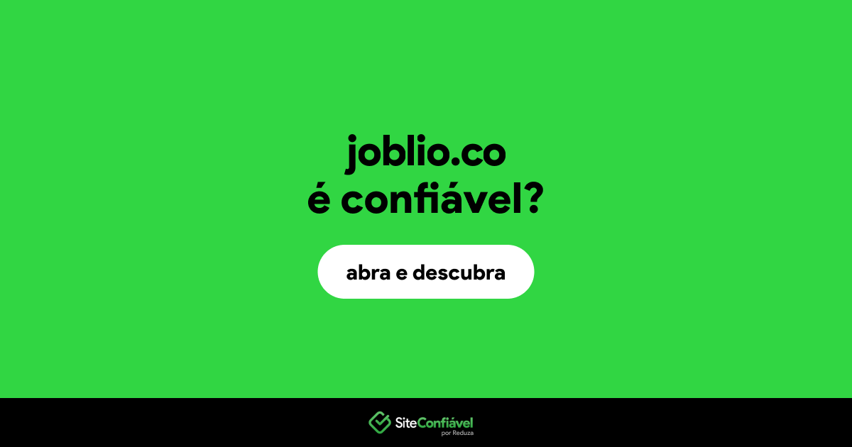 O site joblio.co é confiável?