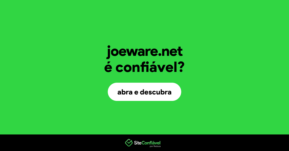 O site joeware.net é confiável?