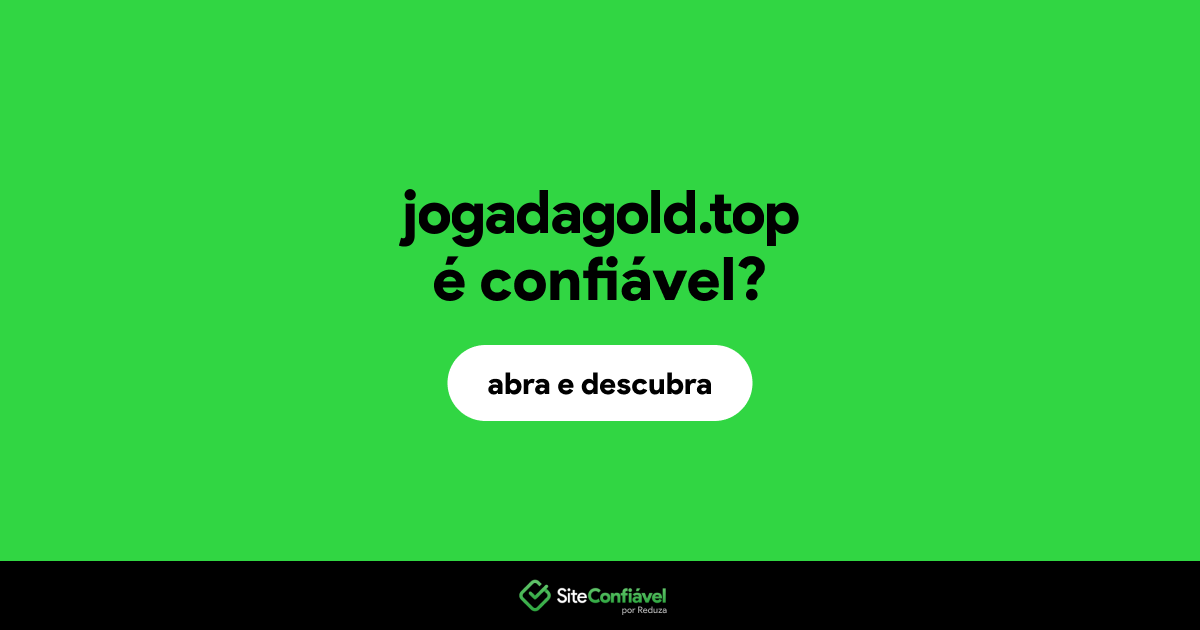 O site jogadagold.top é confiável?