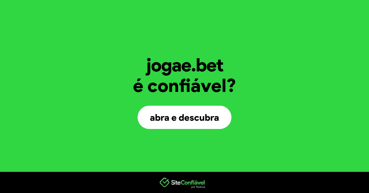 O site jogae.bet é confiável?