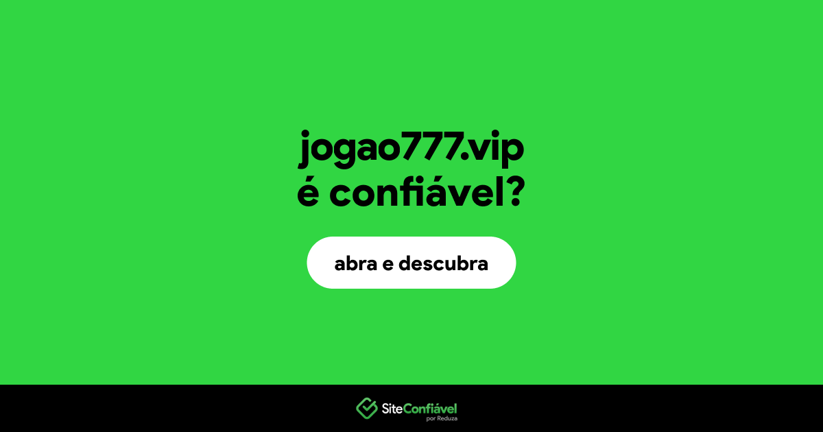 O site jogao777.vip é confiável?