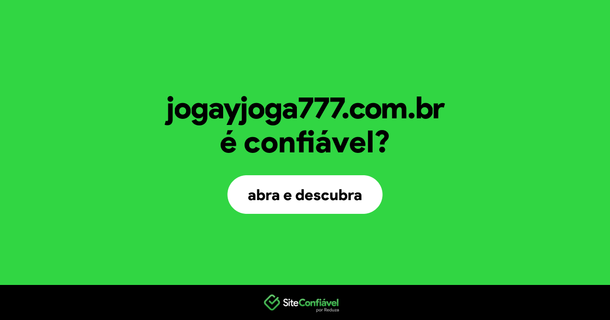 O site jogayjoga777.com.br é confiável?