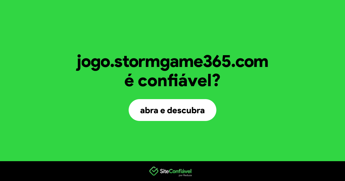 O site jogo.stormgame365.com é confiável?