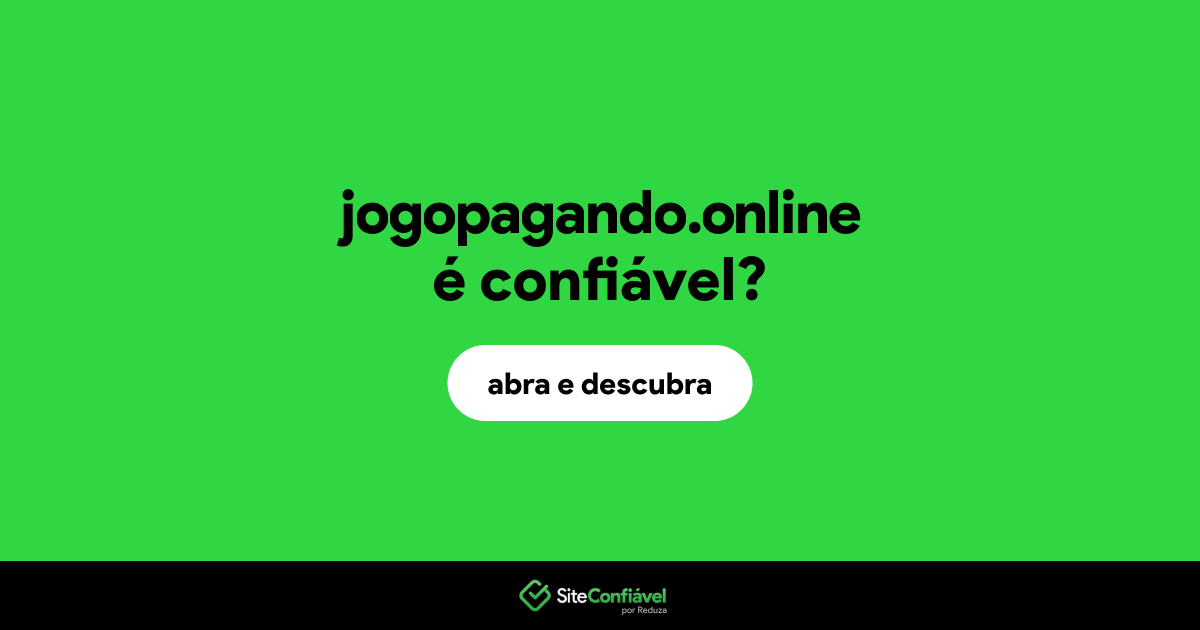 O site jogopagando.online é confiável?