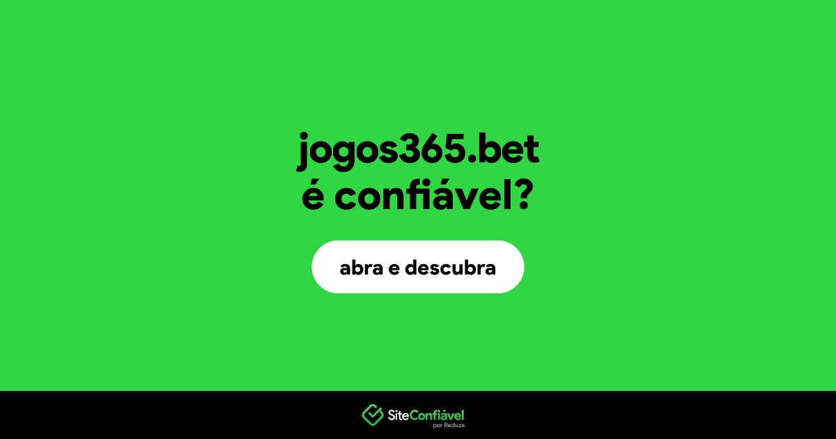 O site jogos365.bet é confiável?