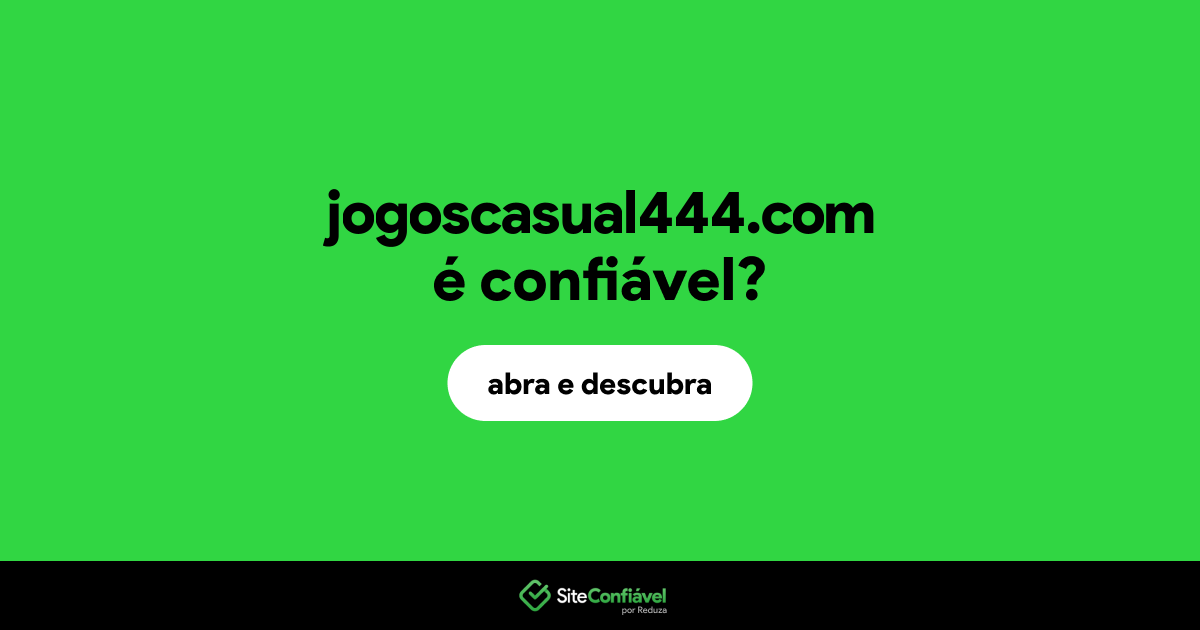 O site jogoscasual444.com é confiável?