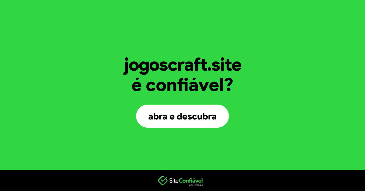 O site jogoscraft.site é confiável?