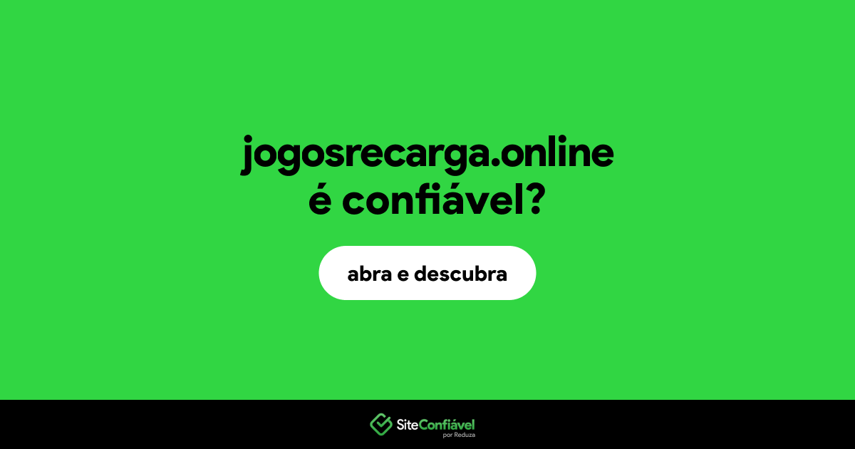 O site jogosrecarga.online é confiável?
