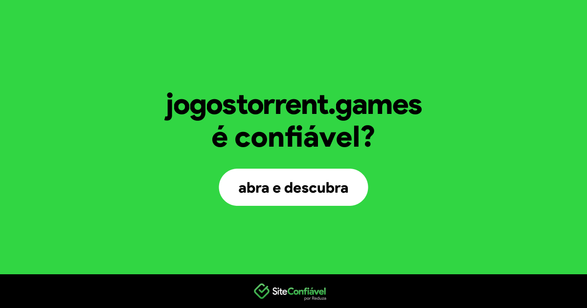 O site jogostorrent.games é confiável?