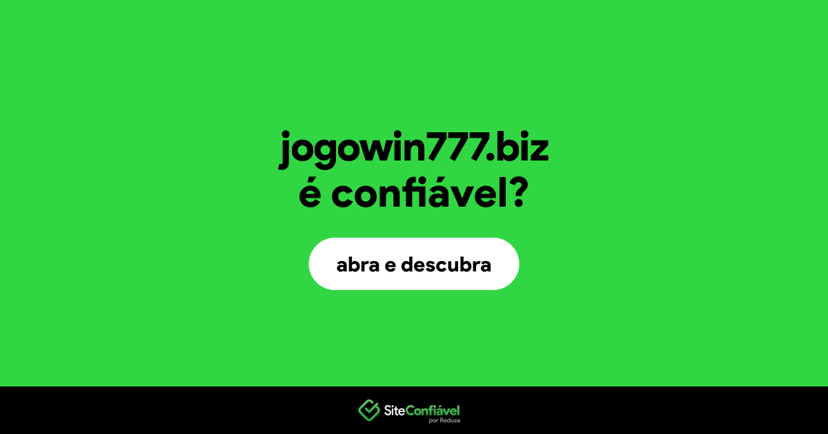 O site jogowin777.biz é confiável?