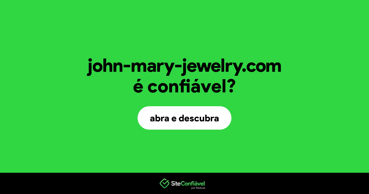 O site john-mary-jewelry.com é confiável?