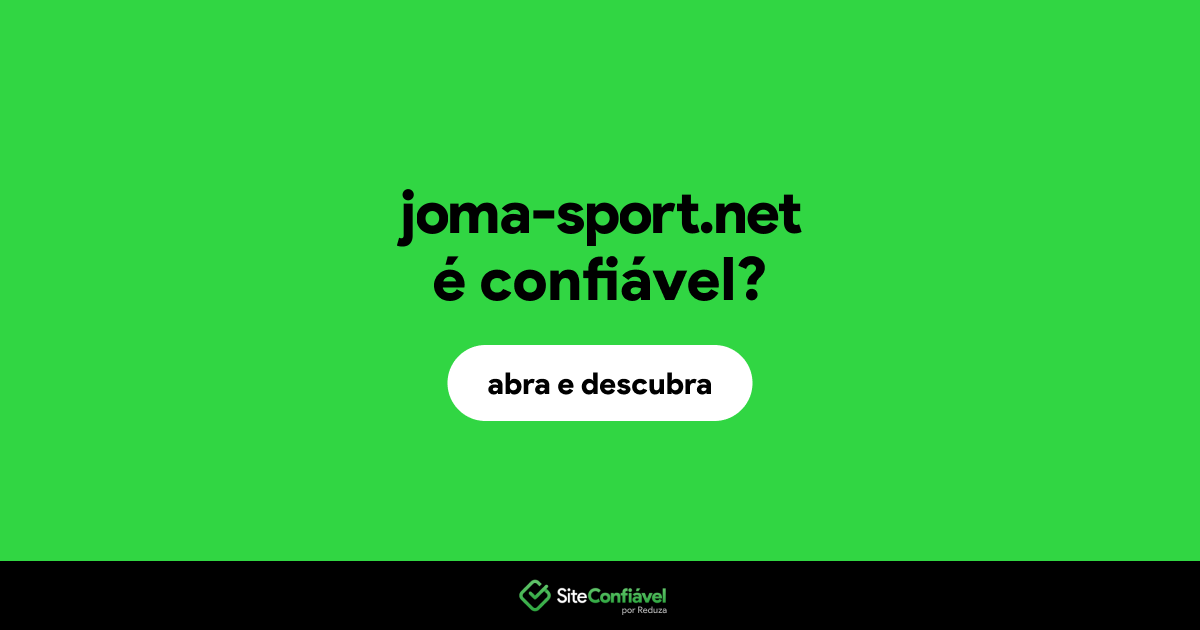 O site joma-sport.net é confiável?